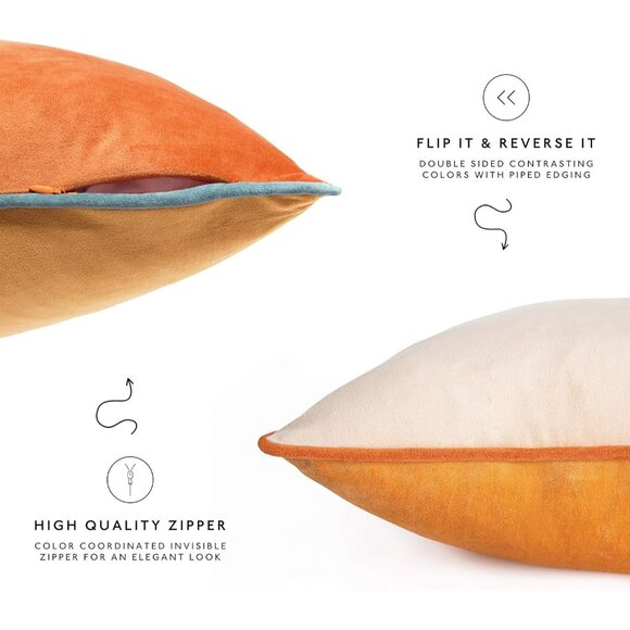 Pillow Covers Cushion Cases Decorative Throw Modern Double-Sided Set 4 18x18" - Picture 4 of 9